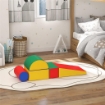 SET COSTRUZIONI MORBIDE PER BIMBI 1-3 ANNI CON 5 BLOCCHI COLORATI IN FINTA PELLE E SCHIUMA MULTICOLORE