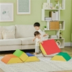 SET COSTRUZIONI MORBIDE PER BAMBINI CON 5 BLOCCHI A RETTANGOLO E TRAPEZIO IN PU E EPE 48.3X19.1X48.3 CM MULTICOLORE