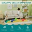 SET COSTRUZIONI MORBIDE PER BAMBINI CON 5 BLOCCHI A RETTANGOLO E TRAPEZIO IN PU E EPE 48.3X19.1X48.3 CM MULTICOLORE
