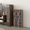SET DI 2 SCAFFALI PORTA CD CON MENSOLE REGOLABILI PER 204 CD 21X22.5X88.5 CM GRIGIO