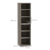 SET DI 2 SCAFFALI PORTA CD CON MENSOLE REGOLABILI PER 204 CD 21X22.5X88.5 CM GRIGIO