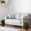 SET DI 2 PIANTE ARTIFICIALI A SFERA CON FOGLIE DI CEDRO PER CASA E GIARDINO Ø 45 CM VERDE