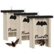 SET DI 3 CASETTE PER PIPISTRELLI BAT BOX IN LEGNO DI ABETE 18X6X22.5 CM COLORE LEGNO