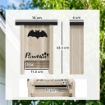 SET DI 3 CASETTE PER PIPISTRELLI BAT BOX IN LEGNO DI ABETE 18X6X22.5 CM COLORE LEGNO