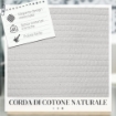 CESTO PORTABIANCHERIA DA 88L PORTATILE E PIEGHEVOLE CON MANICI IN COTONE NATURALE Ø 56X35.5 CM CREMA