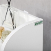 COLONNA BAGNO CON 3 RIPIANI APERTI E ARMADIETTO A 2 LIVELLI REGOLABILE, IN LEGNO 23X18X100 CM BIANCO