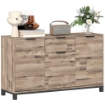 CREDENZA BUFFET IN STILE INDUSTRIALE CON CASSETTO E 3 ARMADIETTI IN LEGNO MARRONE 120X36.5X70 CM