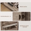 CREDENZA BUFFET IN STILE INDUSTRIALE CON CASSETTO E 3 ARMADIETTI IN LEGNO MARRONE 120X36.5X70 CM