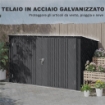 COPRIBIDONI IN ACCIAIO PER 3 CASSONETTI DA 240L CON 2 PORTE E COPERCHIO 233X105X118.5/133 CM GRIGIO SCURO
