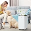 DEUMIDIFICATORE PORTATILE DA 10L CON 5 MODALITÀ 2 VELOCITÀ TIMER 24H E RUOTE 25X25X50.5 CM BIANCO