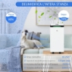 DEUMIDIFICATORE DA 12L IN ABS CON 5 MODALITÀ 2 VELOCITÀ E TIMER DA 24H 25X25X50.5 CM BIANCO E NERO