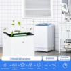 DEUMIDIFICATORE DA 12L IN ABS CON 5 MODALITÀ 2 VELOCITÀ E TIMER DA 24H 25X25X50.5 CM BIANCO E NERO