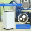 DEUMIDIFICATORE DA 12L IN ABS CON 5 MODALITÀ 2 VELOCITÀ E TIMER DA 24H 25X25X50.5 CM BIANCO E NERO