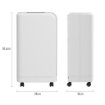 DEUMIDIFICATORE PORTATILE TOUCH DA 12L CON TUBO DI SCARICO TIMER E FILTRO IN ABS 28X18X50.6 CM BIANCO