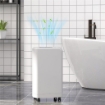 DEUMIDIFICATORE PORTATILE TOUCH DA 12L CON TUBO DI SCARICO TIMER E FILTRO IN ABS 28X18X50.6 CM BIANCO