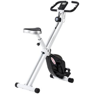 CYCLETTE PIEGHEVOLE MAGNETICA 8 LIVELLI DISPLAY LCD ROTELLE E SELLINO REGOLABILE NERO