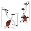 CYCLETTE MAGNETICA PIEGHEVOLE A 8 LIVELLI DI RESISTENZA CON SEDUTA REGOLABILE IN ACCIAIO 97X43X110 CM ROSSO