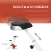 CYCLETTE MAGNETICA PIEGHEVOLE A 8 LIVELLI DI RESISTENZA CON SEDUTA REGOLABILE IN ACCIAIO 97X43X110 CM ROSSO