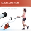 CYCLETTE MAGNETICA PIEGHEVOLE A 8 LIVELLI DI RESISTENZA CON SEDUTA REGOLABILE IN ACCIAIO 97X43X110 CM ROSSO