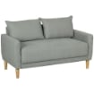 DIVANETTO 2 POSTI VELLUTATO CON VANO PORTAOGGETTI INFERIORE E CUSCINI 140X72X82 CM GRIGIO