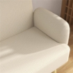 DIVANO 2 POSTI MODERNO EFFETTO VELLUTO CON IMBOTTITURA SPESSA 140X74X79 CM BIANCO CREMA