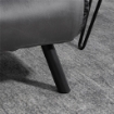 DIVANO LETTO 3 IN 1 IN TESSUTO EFFETTO VELLUTO CON SCHIENALE REGOLABILE E 2 CUSCINI M102X73X81 CM GRIGIO SCURO