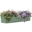 LETTO PER ORTO RIALZATO MODULARE 150X62X30CM IN ACCIAIO GALVANIZZATO CON FONDO APERTO VERDE