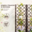 FIORIERA RIALZATA CON TRALICCIO PER RAMPICANTI E 8 FORI DI DRENAGGIO IN PP 80X40X135 CM MARRONE