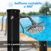 DOCCIA SOLARE DA 20L CON RUBINETTO INFERIORE E TEMPERATURA REGOLABILE IN LEGA DI ZINCO 15.5X15.5X222 CM NERO