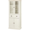 MOBILE DISPENSA A 5 LIVELLI CON CASSETTO CENTRALE IN MDF E TRUCIOLATO 76X40X182.5 CM BIANCO CREMA