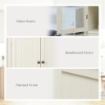 MOBILE DISPENSA A 5 LIVELLI CON CASSETTO CENTRALE IN MDF E TRUCIOLATO 76X40X182.5 CM BIANCO CREMA