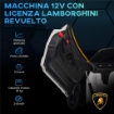 MACCHINA ELETTRICA PER BAMBINI CON LUCI LED CLACSON E TELECOMANDO IN PLASTICA E ACCIAIO 105X60X40 CM BIANCO
