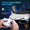 MACCHINA ELETTRICA PER BAMBINI CON LUCI LED CLACSON E TELECOMANDO IN PLASTICA E ACCIAIO 105X60X40 CM BIANCO