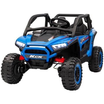 MACCHINA ELETTRICA PER BAMBINI 3-8 ANNI 24V CON GUIDA MANUALE E TELECOMANDO VELOCITÀ 5-7KM/H BLU