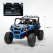 MACCHINA ELETTRICA PER BAMBINI 24V A 2 POSTI CON TELECOMANDO E 3 VELOCITÀ ETÀ 3-8 ANNI BLU
