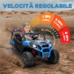 MACCHINA ELETTRICA PER BAMBINI 24V A 2 POSTI CON TELECOMANDO E 3 VELOCITÀ ETÀ 3-8 ANNI BLU