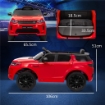 MACCHINA ELETTRICA PER BAMBINI A LICENZA LAND ROVER CON FARI CLACSON E CINTURA 106X65.5X51 CM ROSSO