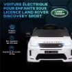 MACCHINA ELETTRICA PER BAMBINI A LICENZA LAND ROVER CON FARI CLACSON E CINTURA106X65.5X51 CM BIANCO