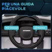 MACCHINA ELETTRICA PER BAMBINI A LICENZA LAND ROVER CON FARI CLACSON E CINTURA106X65.5X51 CM BIANCO