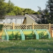 MINI SERRA PER PIANTE IMPERMEABILE CON 3 INGRESSI AVVOLGIBILI IN ACCIAIO E PE 400X100X80 CM VERDE
