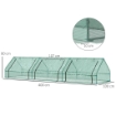 MINI SERRA PER PIANTE IMPERMEABILE CON 3 INGRESSI AVVOLGIBILI IN ACCIAIO E PE 400X100X80 CM VERDE
