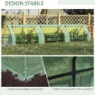 MINI SERRA PER PIANTE IMPERMEABILE CON 3 INGRESSI AVVOLGIBILI IN ACCIAIO E PE 400X100X80 CM VERDE