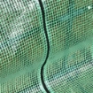 MINI SERRA PER PIANTE IMPERMEABILE CON 3 INGRESSI AVVOLGIBILI IN ACCIAIO E PE 400X100X80 CM VERDE