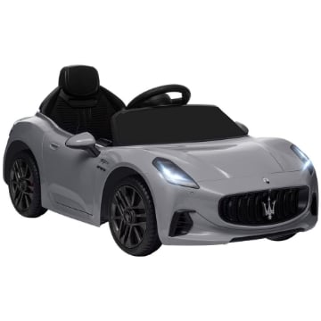 MACCHINA PER BAMBINI 12V MASERATI GRAN TURISMO FOLGORE CON TELECOMANDO ETÀ 3-5 ANNI GRIGIO