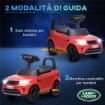 MACCHINA PER BAMBINI CON LICENZA LAND ROVER 6V FUNZIONAMENTO ELETTRICO E A SPINTA VELOCITÀ 3KM/H ROSSO