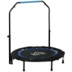 MINI TRAMPOLINO FITNESS Ø 102 CM PIEGHEVOLE CON MANUBRIO REGOLABILE IN ALTEZZA BLU