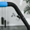 MINI TRAMPOLINO FITNESS Ø 102 CM PIEGHEVOLE CON MANUBRIO REGOLABILE IN ALTEZZA BLU