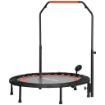 MINI TRAMPOLINO FITNESS Ø 102 CM CON MANUBRIO REGOLABILE TRAMPOLINO ELASTICO PIEGHEVOLE NERO