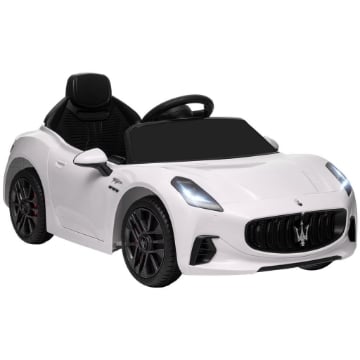 MACCHINA PER BAMBINI 12V MASERATI GRAN TURISMO FOLGORE CON TELECOMANDO ETÀ 3-5 ANNI BIANCO