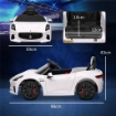 MACCHINA PER BAMBINI 12V MASERATI GRAN TURISMO FOLGORE CON TELECOMANDO ETÀ 3-5 ANNI BIANCO